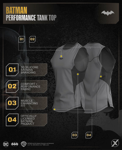 BATMAN Performance Tank Top - Gotham Grey